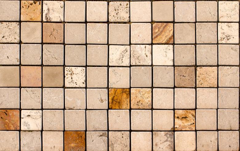 Travertine tile ceramic, mosaic square design seamless texture