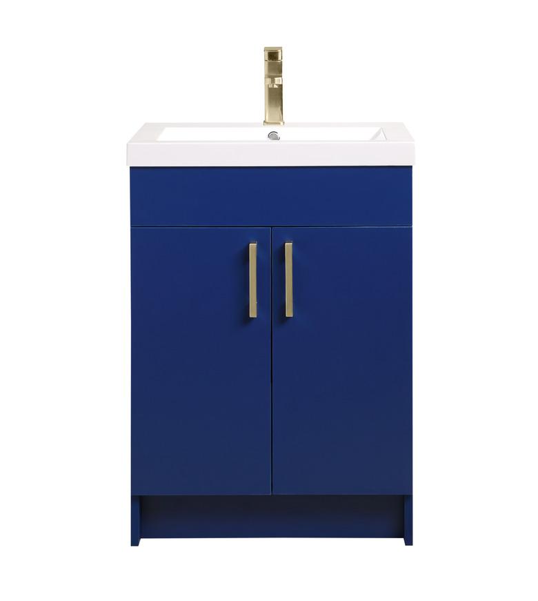 Mainstays Farmhouse 24.4 Inch Navy Single Sink Bathroom Vanity