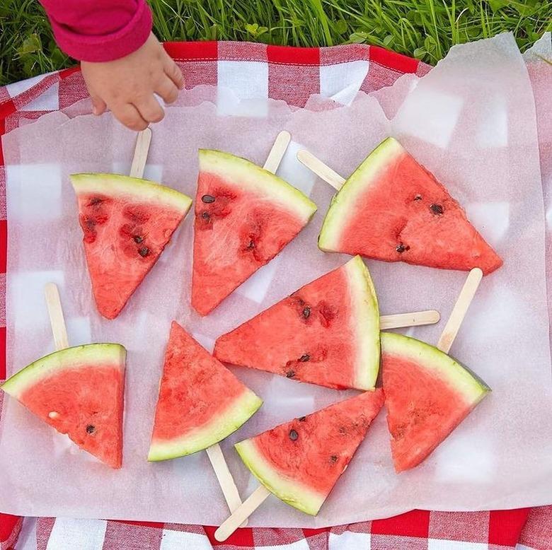 Watermelon ice pops