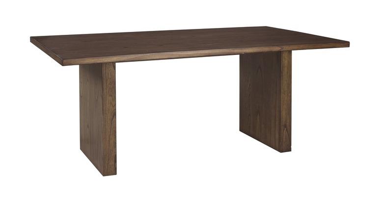 dark-wood dining table