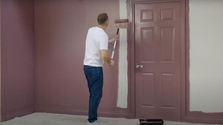 bedroom door being color drenched