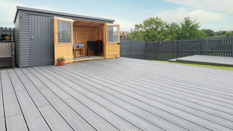 Grey composite deck