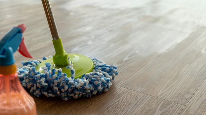 Vinyl plank flooring in kitchen