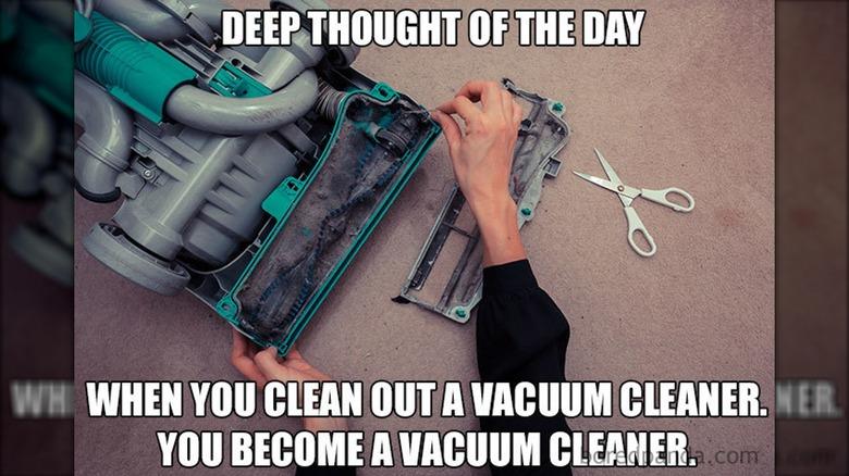 Vacuum cleaner cleaning meme