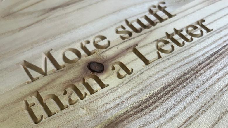 CNC cut lettering