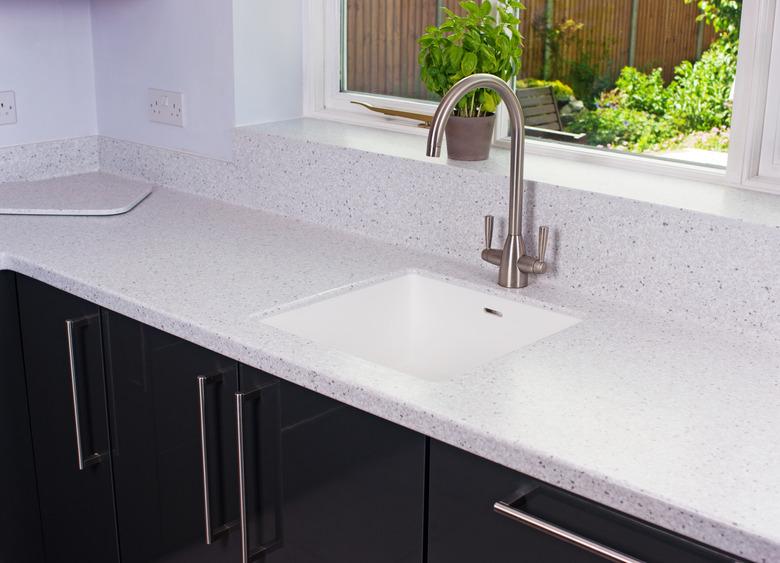 Under-mount sink with laminate counter