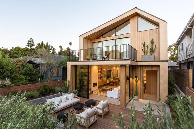 Scandi-inspired home exterior shot in Venice, Calif.