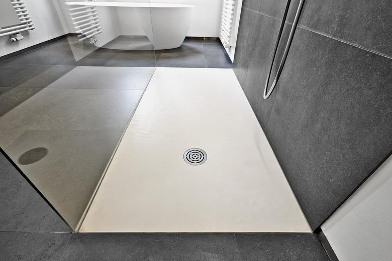 Corian floor and drain