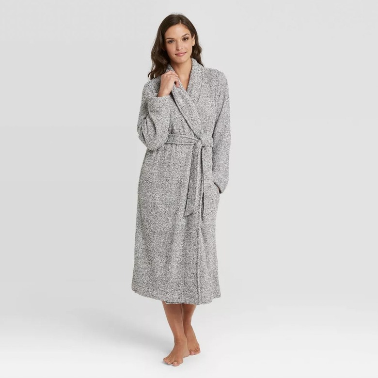 heathered gray robe