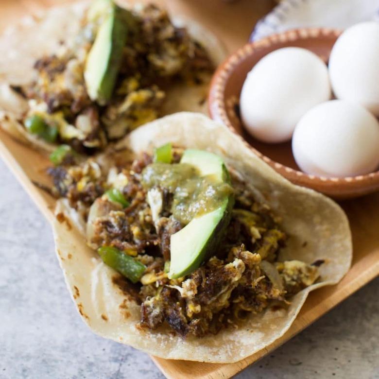 Sweet Life's Machacado Breakfast Tacos