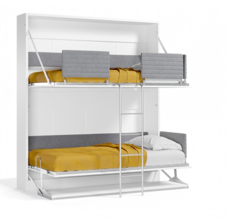 Wall Bed Place New York Pensiero Twin Wall Bunk Bed with Desk, $3,799