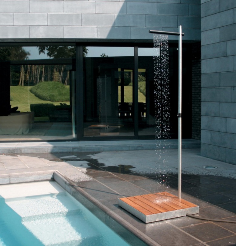 Outdoor shower unit.