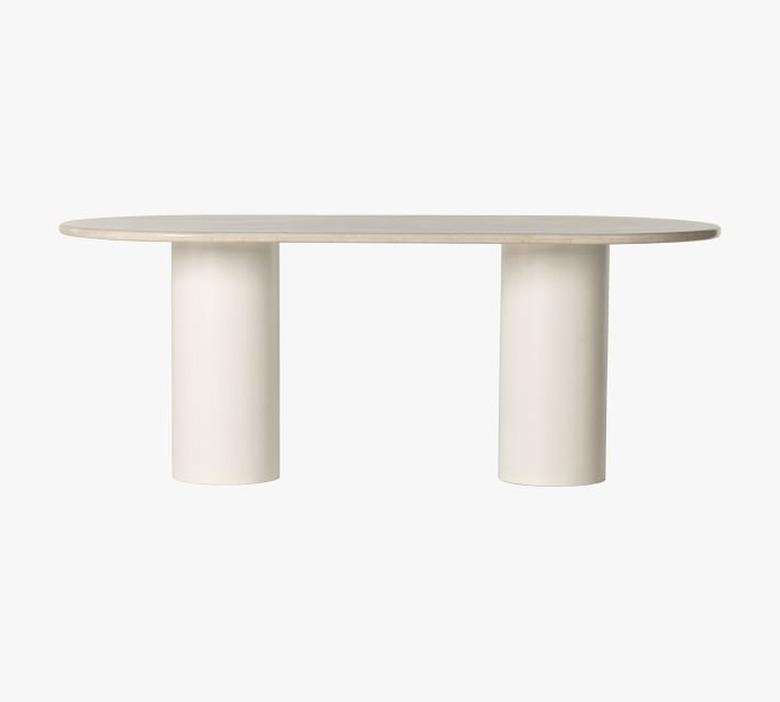 Pottery Barn Rockfall Marble Oval Dining Table