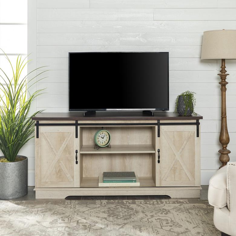 Manor Park Barn Door TV Stand, $219.99