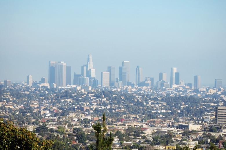 Panoramic view of Los Angeles, Los Angeles, California, USA