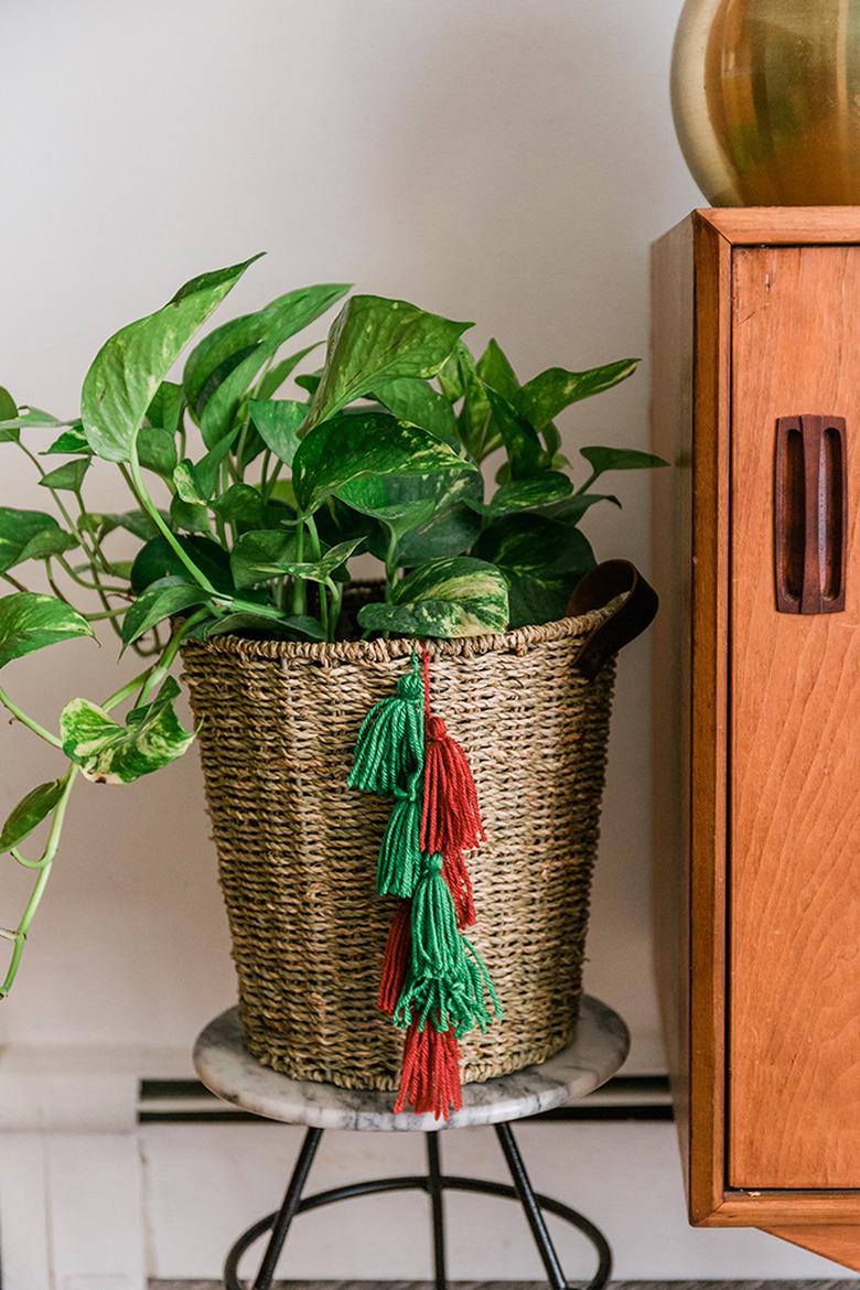 DIY tassels add a fun pop of boho color.