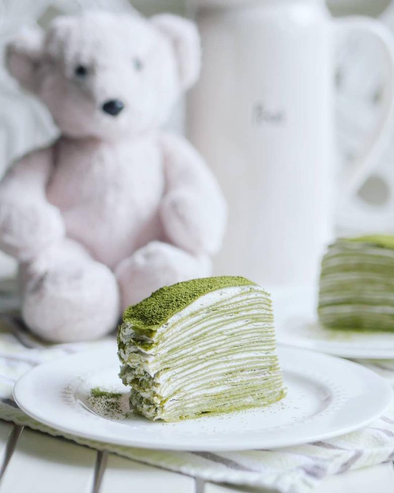 Indulge with Mimi Matcha Mille Crepe Cake