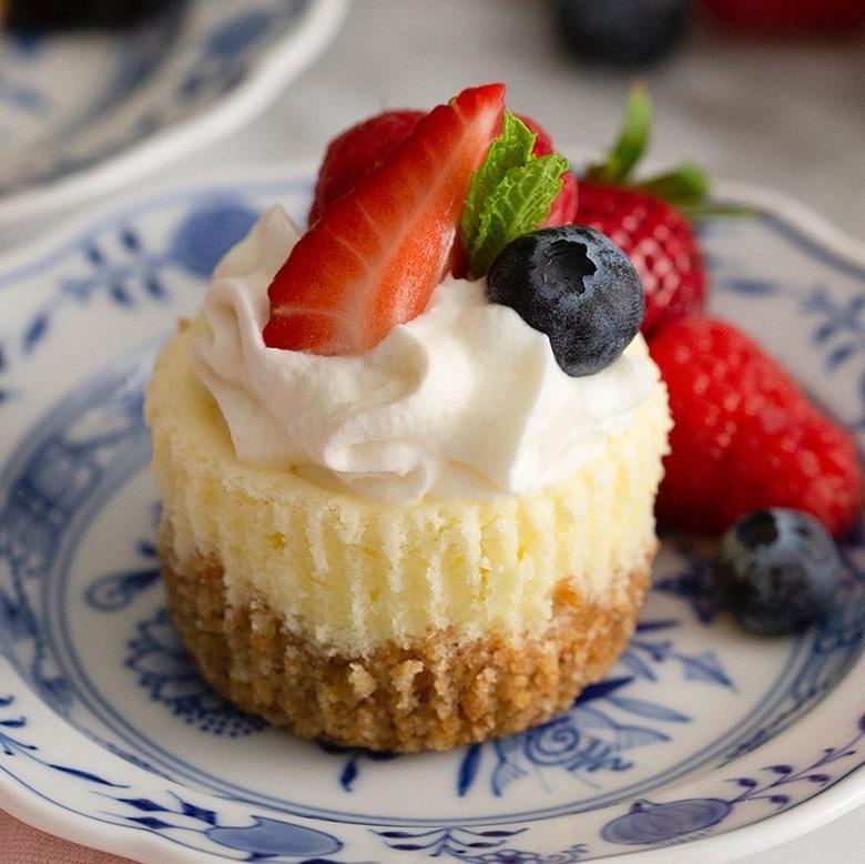 Preppy Kitchen Mini Cheesecakes with berries