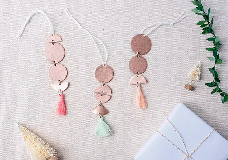 Rose gold ornaments