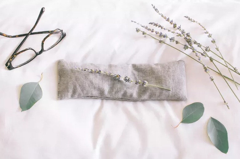 Eye pillow with lavender and glasses