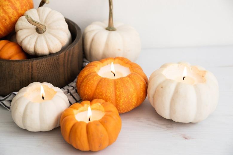 DIY Pumpkin Candles