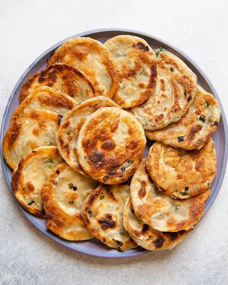 Healthy Nibbles Flaky Scallion Pancakes with Shallots