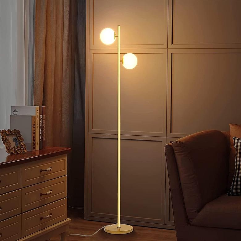 midcentury modern globe floor lamp