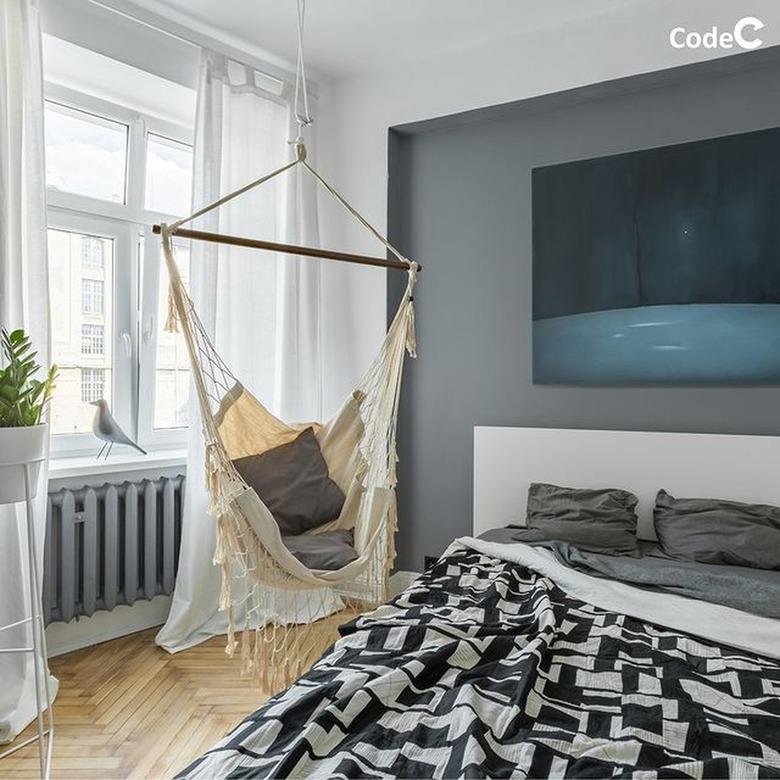 bedroom corner hammock seating