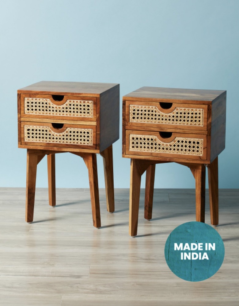 rattan end tables