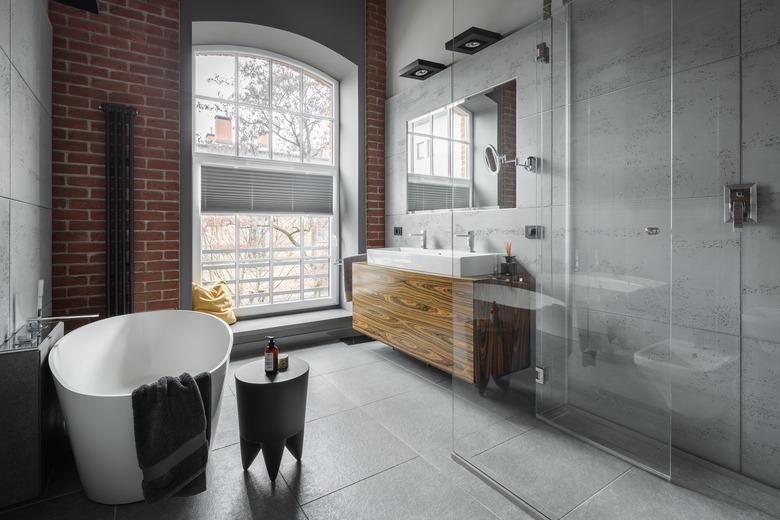 Industrial style bathroom