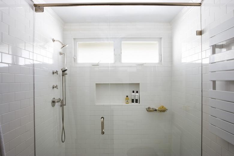 Large White Shower Stall