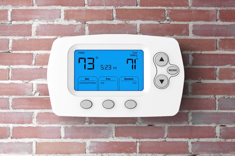 Modern Programming Thermostat. 3d Rendering