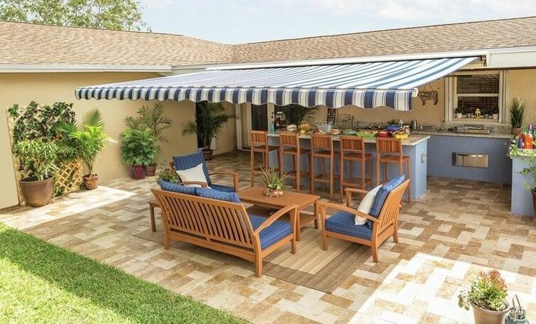 SunSetter Motorized XL Sunbrella Retractable Standard Patio Awning