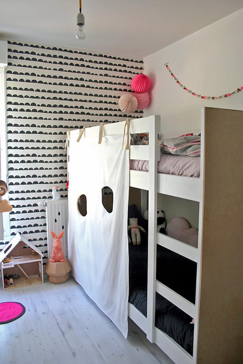 kids playroom idea with DIY Bunk Bed Fort by Handmade Charlotte