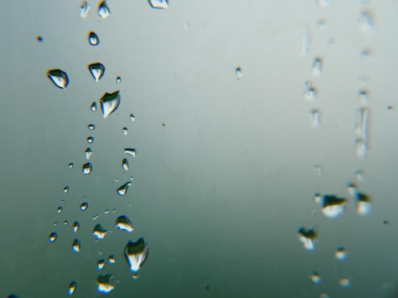 Water drops on glass.