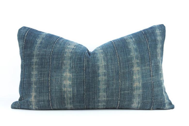 Denim lumbar pillow