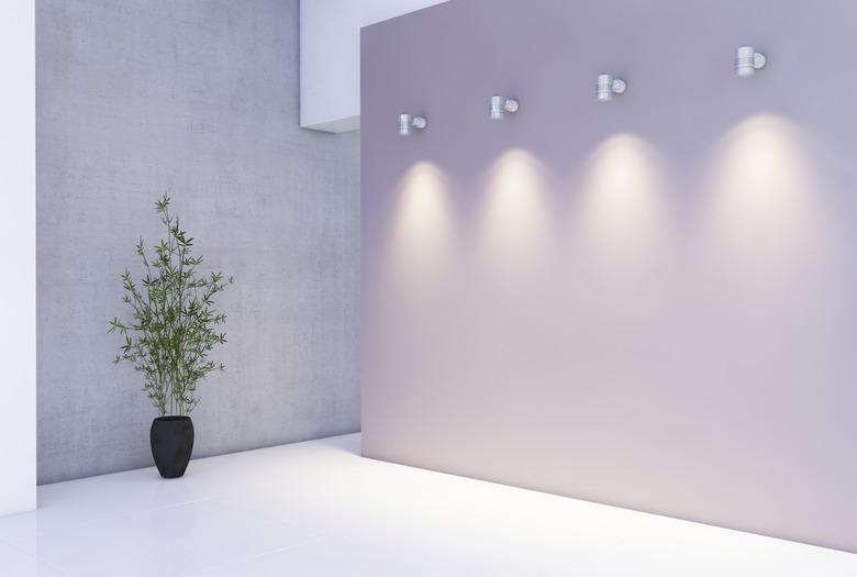 Presentation wall with light