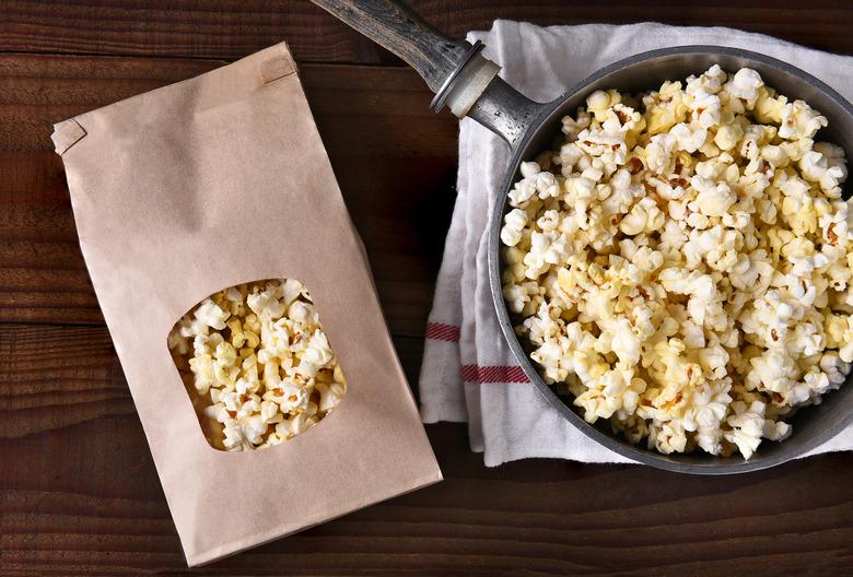 Directly Above Shot Of Popcorns On Table