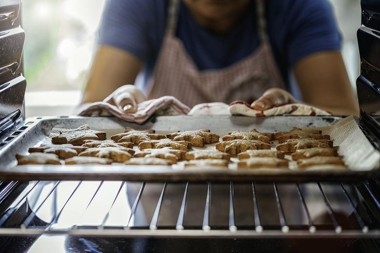 Baking Gingerbread Cookies in the Oven