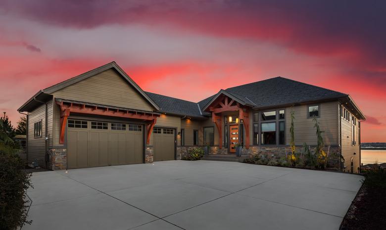 Beautiful Home Exterior at Night