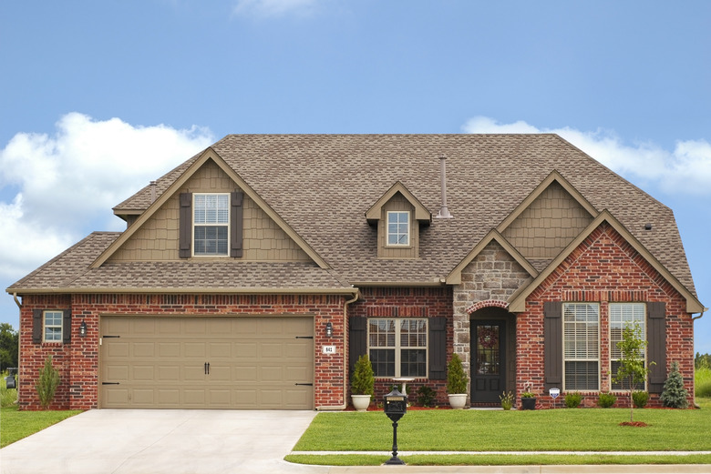 Luxurious brick home in expensive neighborhood