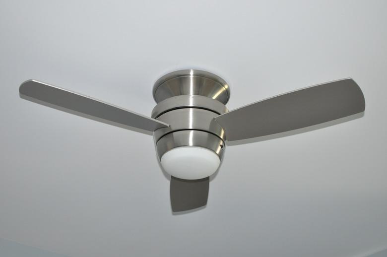 Silver metal ceiling fan