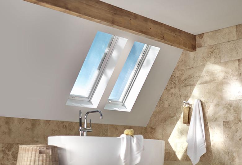 Bathroom with skylights