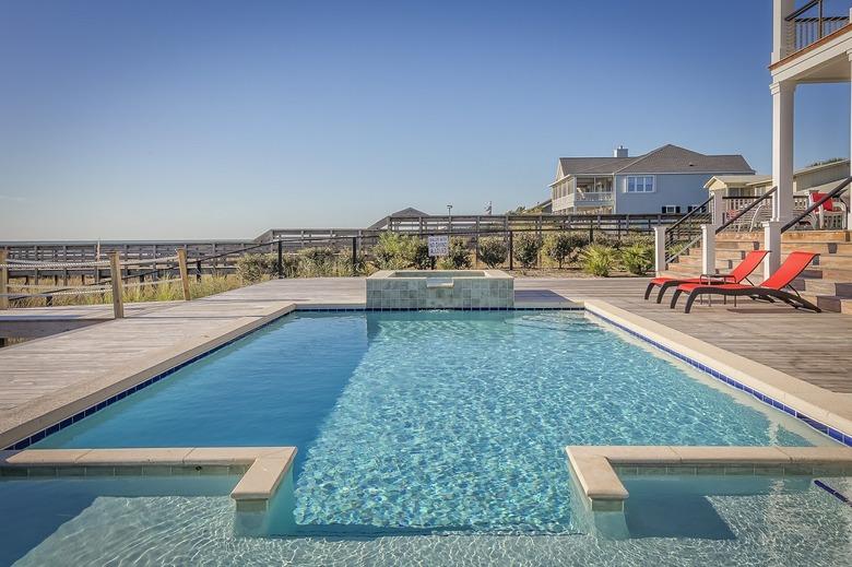 Cool pool in the summer sun.