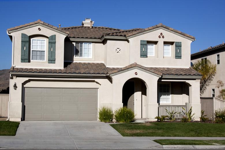 Stucco Home Exterior and Blue Sky