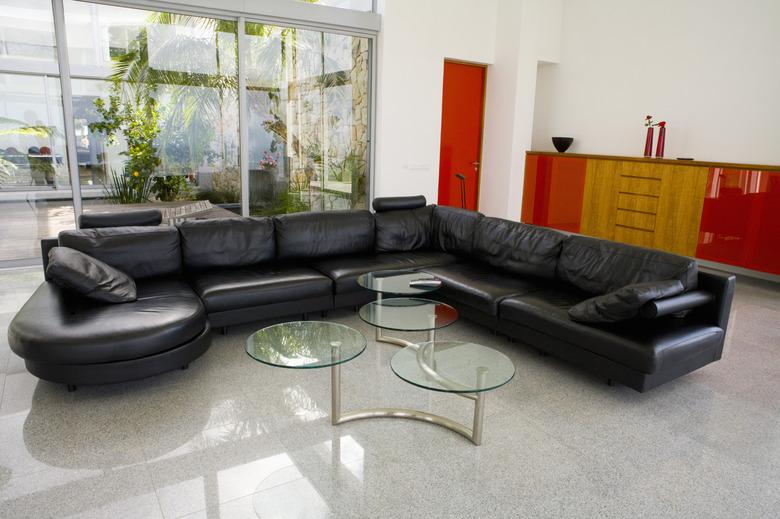 Modern living room and atrium