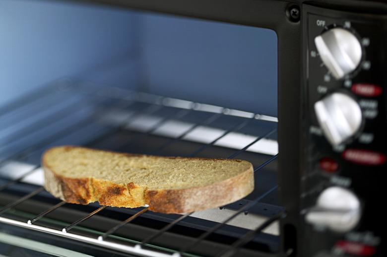 Bread in toaster oven