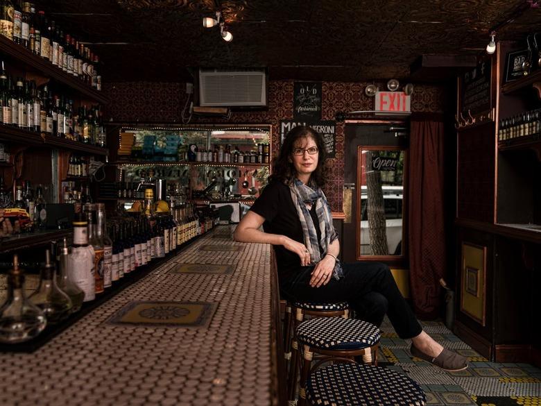 Kara Newman, the author of "Nightcap," at the East Village bar Amor y Amargo.