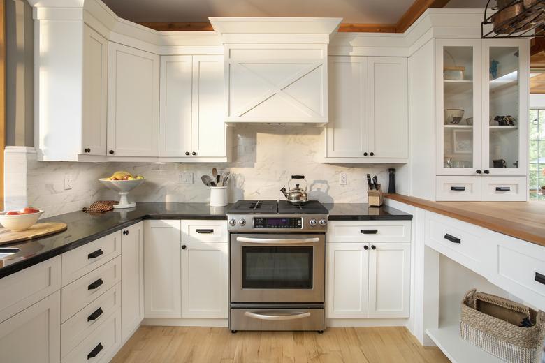 White home showcase interior kitchen