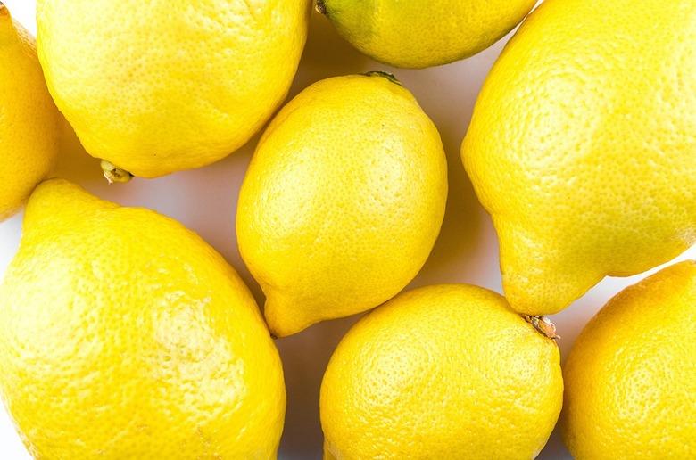 Lemons on white background